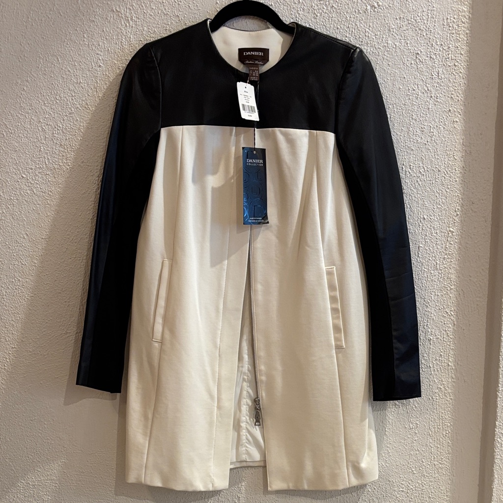 Danier Women's Black And Cream Coat